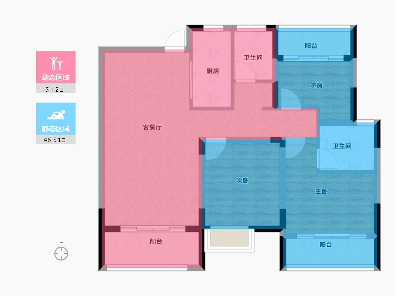 江西省-上饶市-龙图天骄华府-90.00-户型库-动静分区