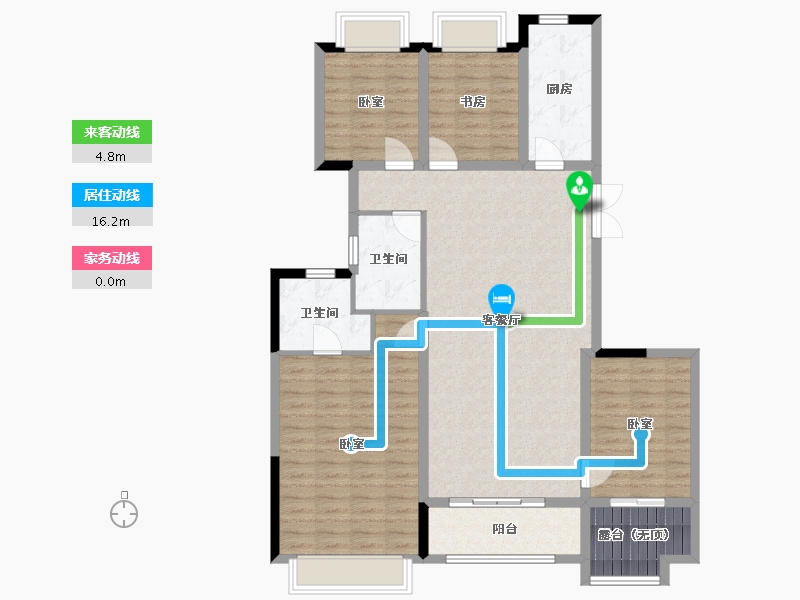 江苏省-镇江市-恒大港悦庭-115.95-户型库-动静线