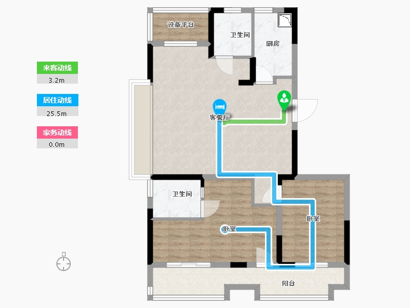 安徽省-合肥市-安建翰林天筑-87.12-户型库-动静线