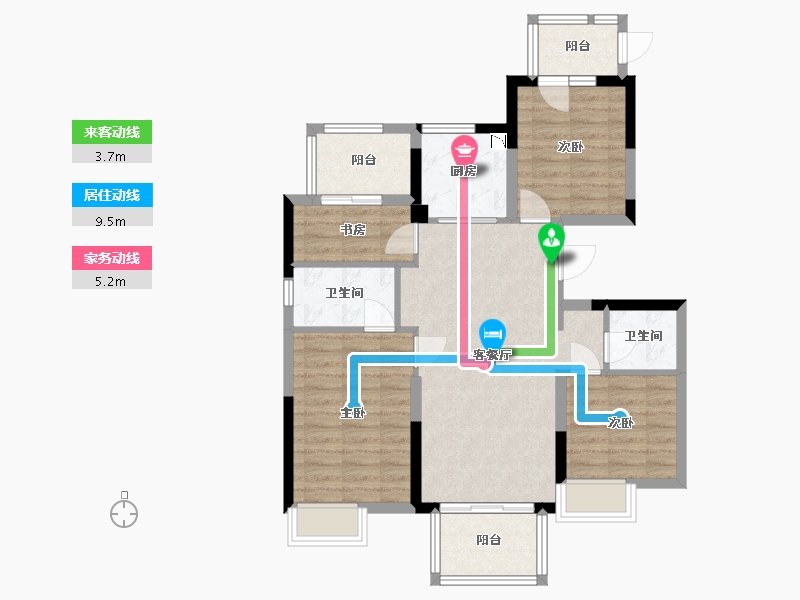 福建省-福州市-万科翡翠之光-85.00-户型库-动静线