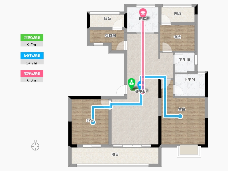 江西省-上饶市-德信·碧桂园·君宸府-100.00-户型库-动静线