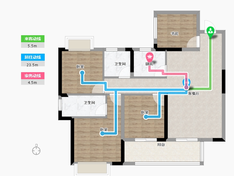 江西省-上饶市-中梁·国宾熙岸-97.01-户型库-动静线