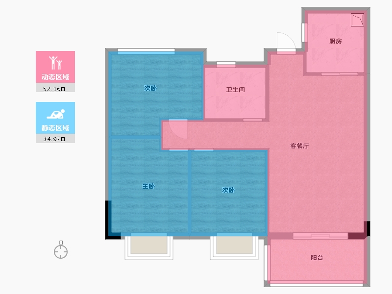 江西省-九江市-克拉首座-79.00-户型库-动静分区