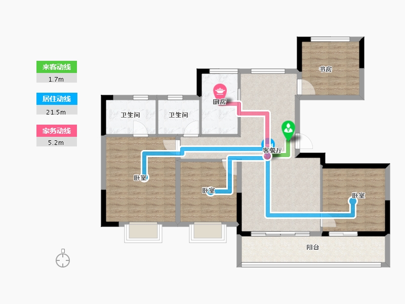 江西省-上饶市-中梁·国宾熙岸-106.00-户型库-动静线