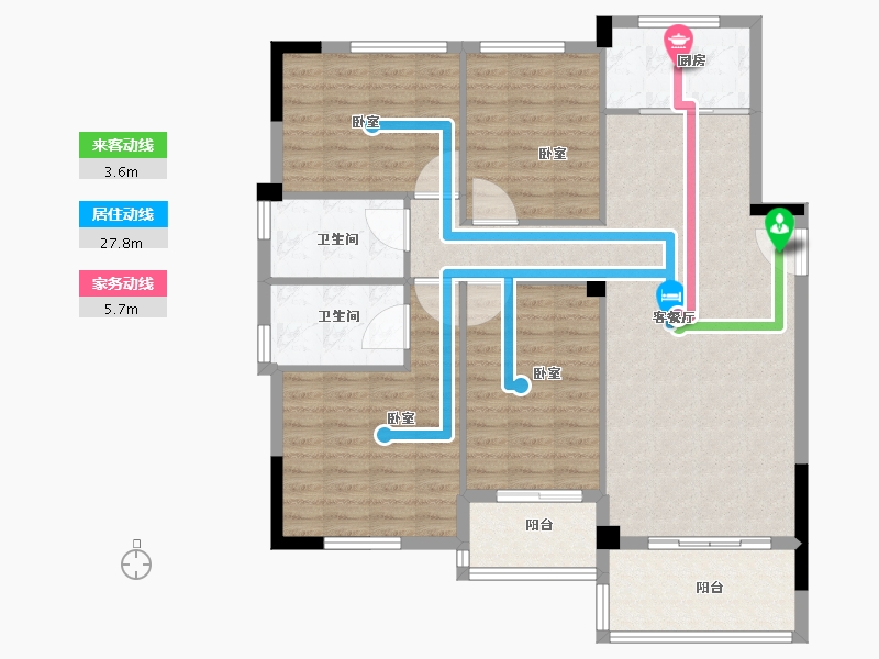 福建省-龙岩市-中福城会员制居家养老社区-114.00-户型库-动静线