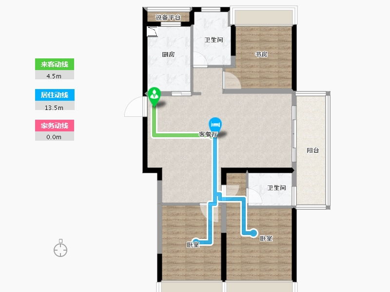 浙江省-金华市-横店南江府-101.00-户型库-动静线