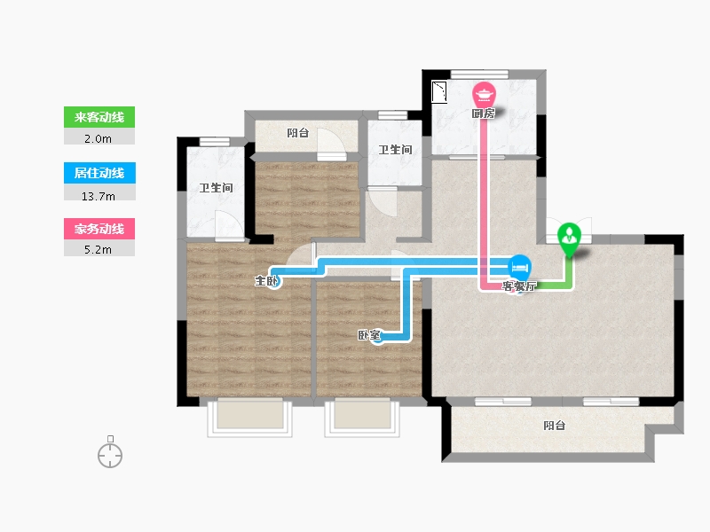 安徽省-合肥市-江山庐州印-88.10-户型库-动静线