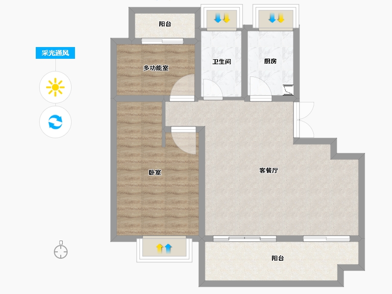 安徽省-合肥市-文一蜀溪湾-78.00-户型库-采光通风