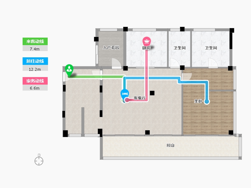 浙江省-宁波市-绿城長汀雲庐-166.00-户型库-动静线