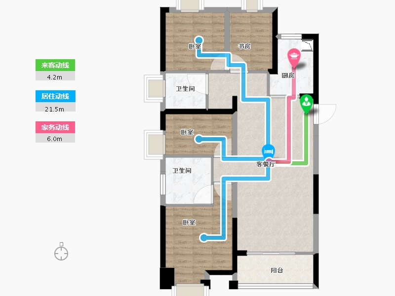 福建省-龙岩市-龙地·东尚湾-93.01-户型库-动静线