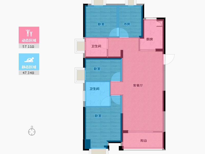 福建省-龙岩市-龙地·东尚湾-93.01-户型库-动静分区