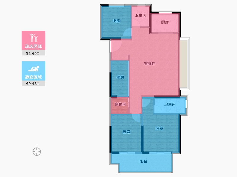 江苏省-盐城市-佳源广场-102.00-户型库-动静分区