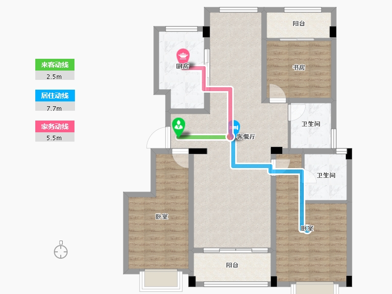 浙江省-衢州市-清泰半山半岛-102.40-户型库-动静线