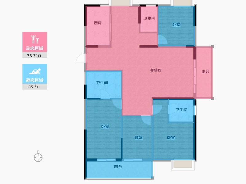 福建省-莆田市-滨溪正荣府-150.00-户型库-动静分区