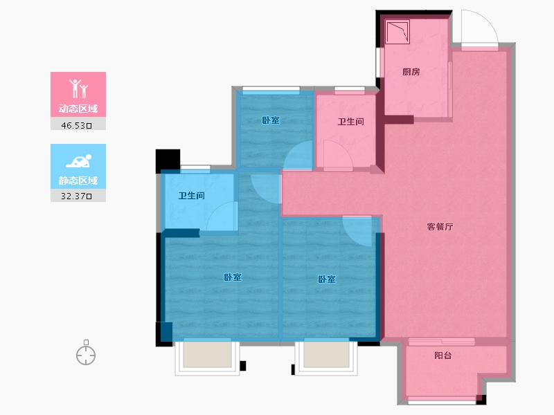 福建省-龙岩市-龙地·东尚湾-70.00-户型库-动静分区