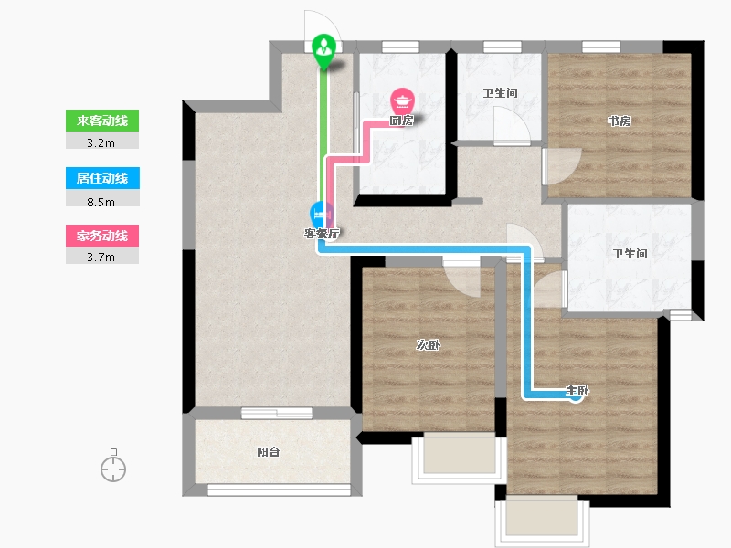 江西省-南昌市-新力锦园-79.00-户型库-动静线