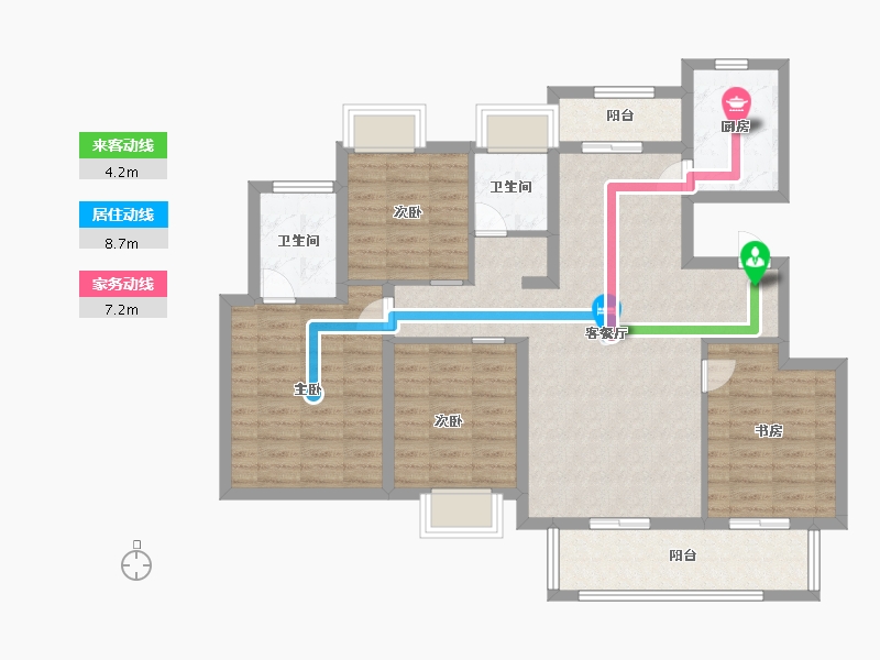 江西省-南昌市-文一锦门香溪南岸-101.60-户型库-动静线