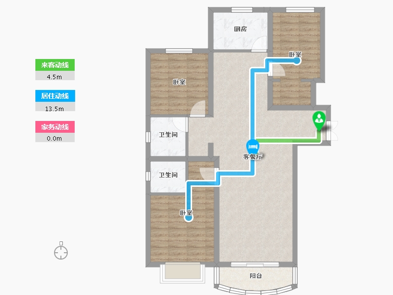 新疆维吾尔自治区-乌鲁木齐市-力鼎新城玺悦-94.35-户型库-动静线