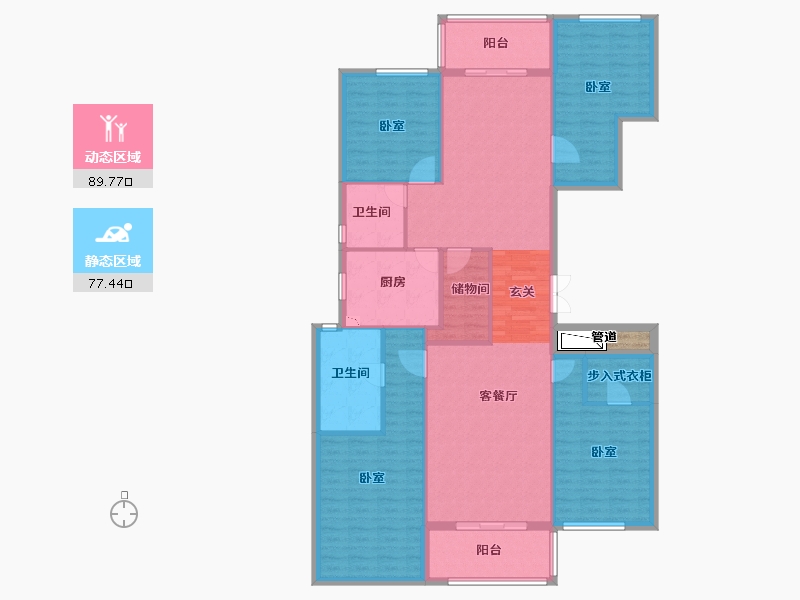 浙江省-衢州市-新湖牡丹园-153.79-户型库-动静分区