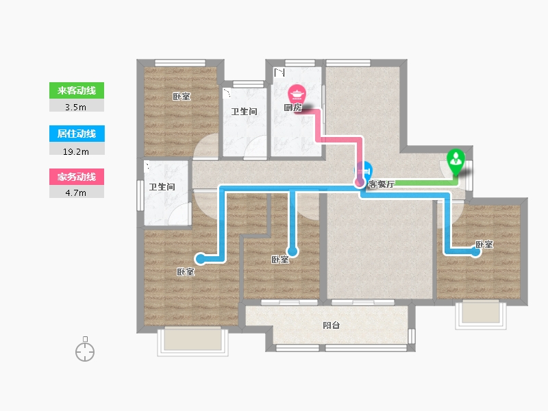 浙江省-丽水市-中骏建杭·璟园-99.82-户型库-动静线