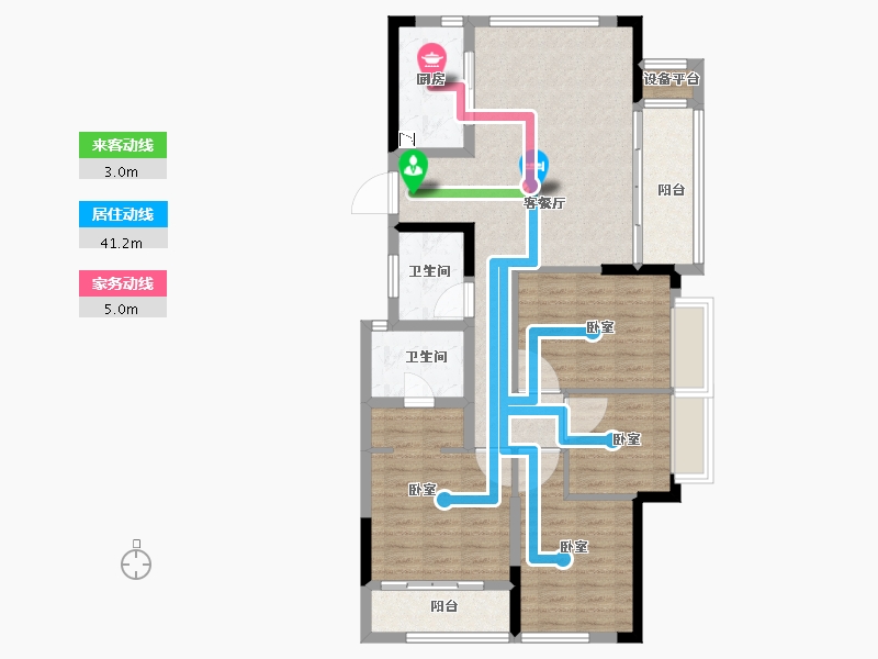 福建省-龙岩市-紫金山体育公园-103.00-户型库-动静线