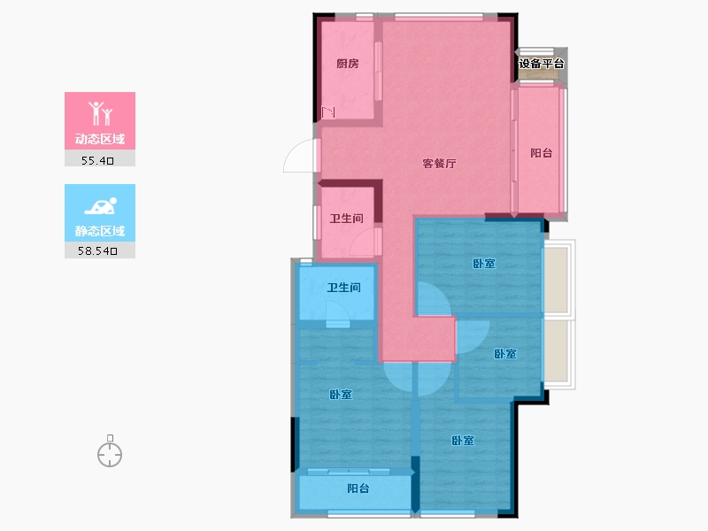 福建省-龙岩市-紫金山体育公园-103.00-户型库-动静分区