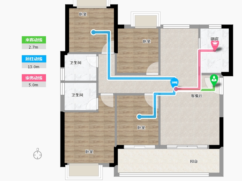 福建省-泉州市-鼎盛城上城-94.00-户型库-动静线