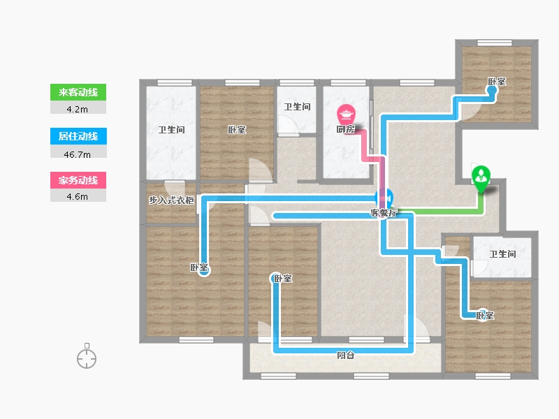 宁夏回族自治区-银川市-汇融静园-155.90-户型库-动静线