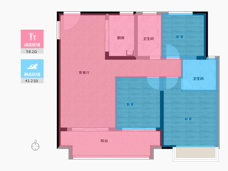 安徽省-芜湖市-美好首玺-89.00-户型库-动静分区