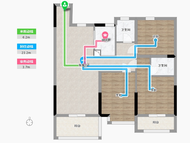 江西省-南昌市-九洲华府-89.00-户型库-动静线