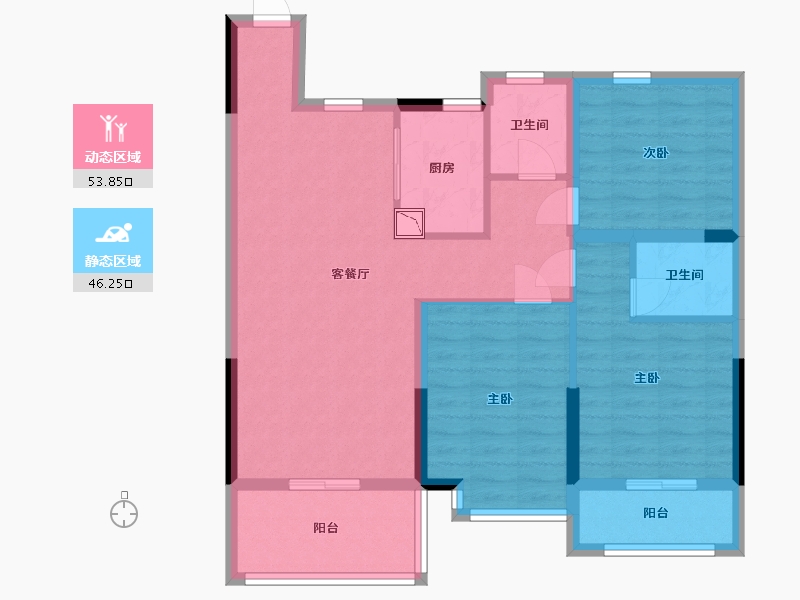 江西省-南昌市-九洲华府-89.00-户型库-动静分区