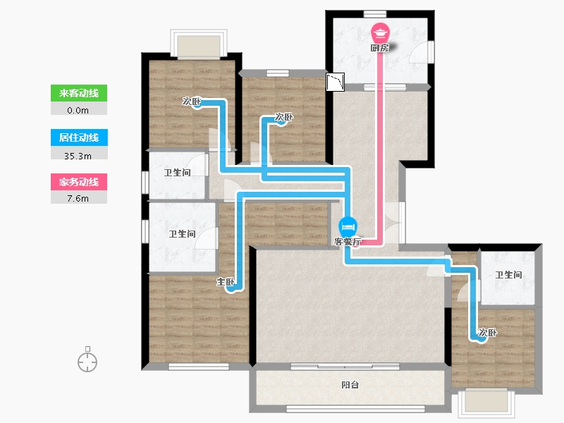 江西省-南昌市-蓝光雍锦半岛-126.15-户型库-动静线