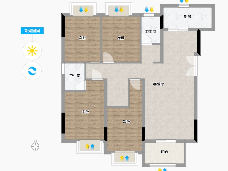 江西省-南昌市-淘鑫未未来-100.00-户型库-采光通风