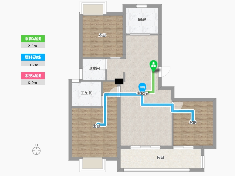 江西省-南昌市-文一锦门香溪南岸-83.20-户型库-动静线