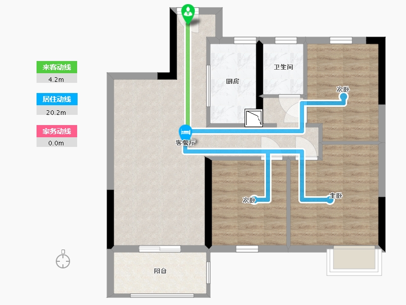 江西省-南昌市-新力公园壹号-71.00-户型库-动静线