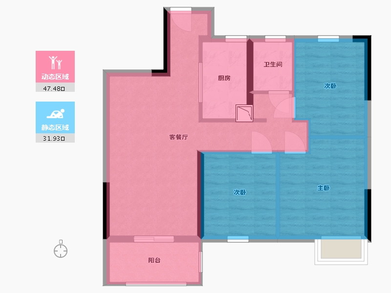 江西省-南昌市-新力公园壹号-71.00-户型库-动静分区