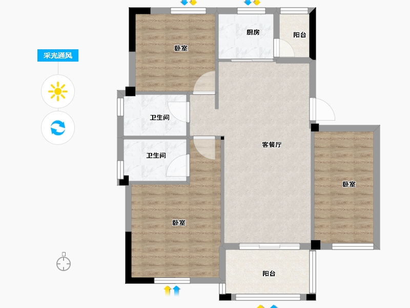 福建省-龙岩市-中福城会员制居家养老社区-89.00-户型库-采光通风