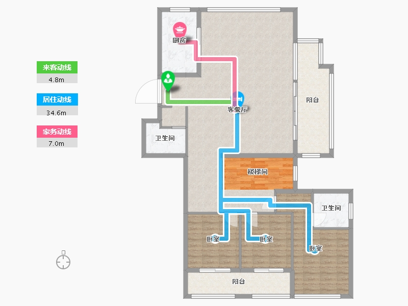 浙江省-温州市-新希望天麓-139.80-户型库-动静线