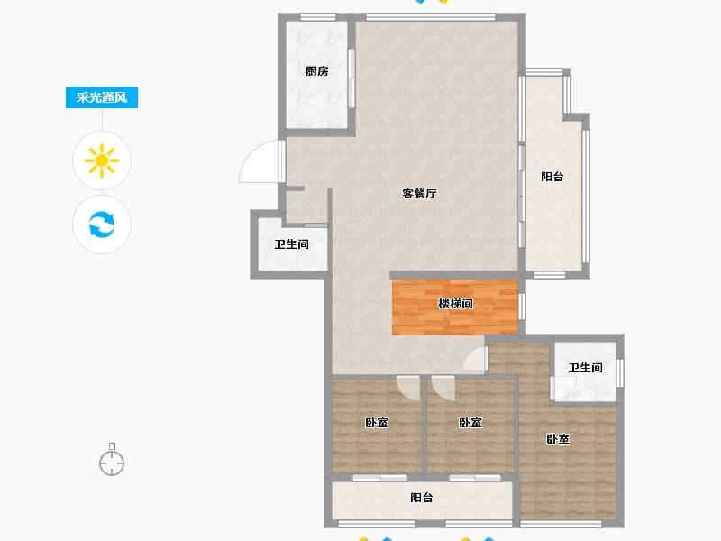 浙江省-温州市-新希望天麓-139.80-户型库-采光通风