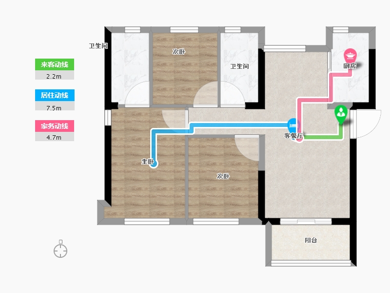 福建省-漳州市-阳光城大唐翡丽印象-69.99-户型库-动静线