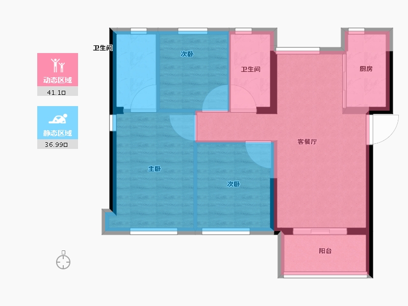 福建省-漳州市-阳光城大唐翡丽印象-69.99-户型库-动静分区