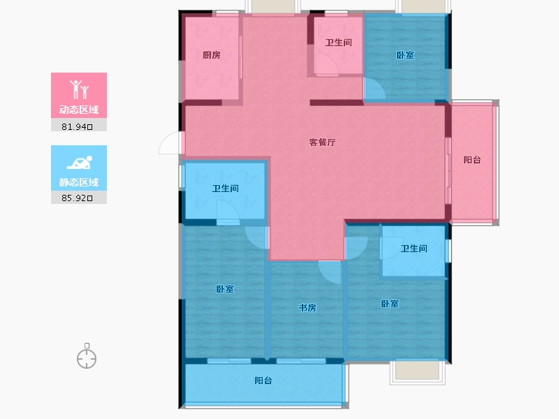 福建省-莆田市-滨溪正荣府-152.01-户型库-动静分区