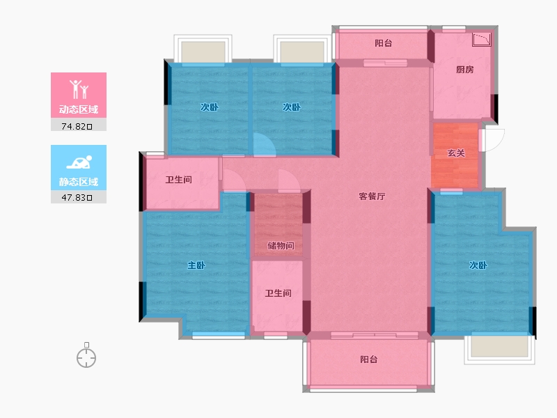 江西省-南昌市-保利洪都里-109.60-户型库-动静分区