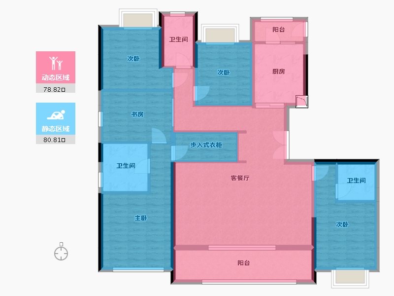 江西省-南昌市-蓝光雍锦半岛-143.87-户型库-动静分区