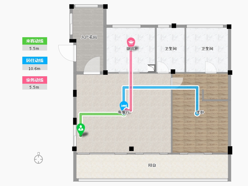 浙江省-宁波市-绿城長汀雲庐-166.00-户型库-动静线