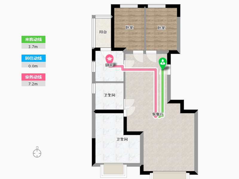 吉林省-辽源市-四平恒大首府-72.75-户型库-动静线