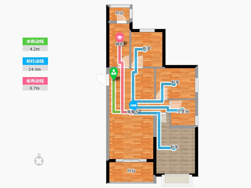 江苏省-镇江市-恒大港悦庭-83.90-户型库-动静线