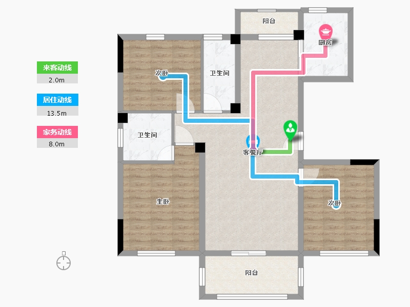 江西省-南昌市-东投阳光城-99.50-户型库-动静线