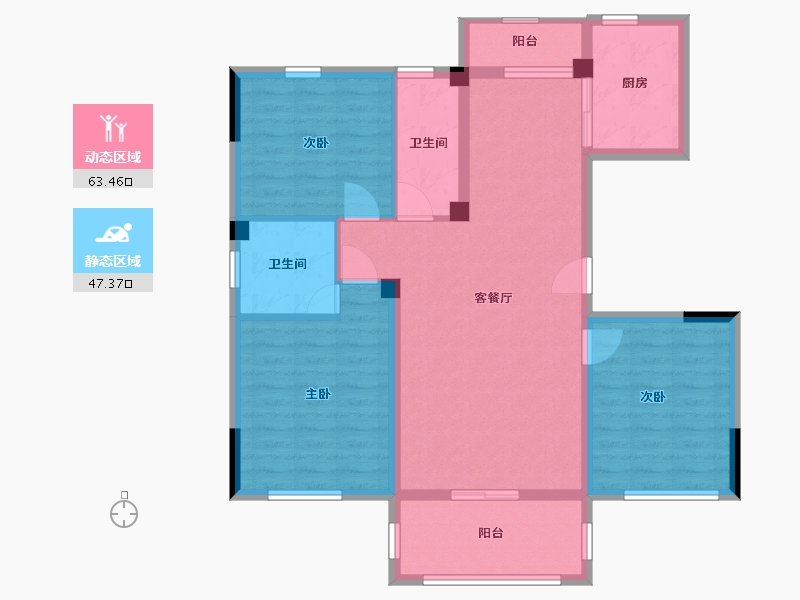 江西省-南昌市-东投阳光城-99.50-户型库-动静分区