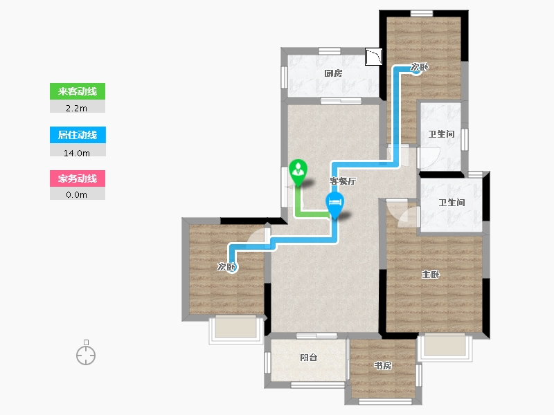 江西省-南昌市-蓝光雍锦半岛-91.04-户型库-动静线